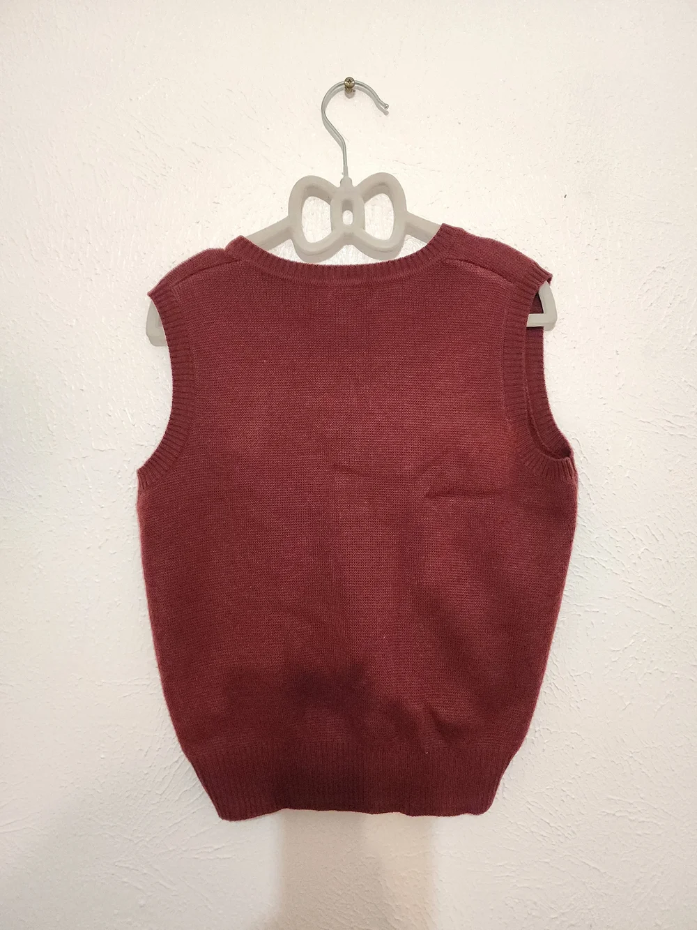 Andy & Evan Rust Red Knit V-Neck Sweater Vest For Kids